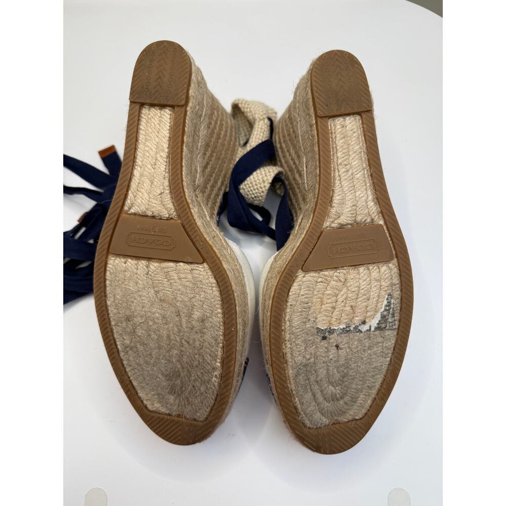 Coach espadrilles wedge heels, Balance model, Sz 8 1/2" Ankle Wrap Sandals - Picture 8 of 10